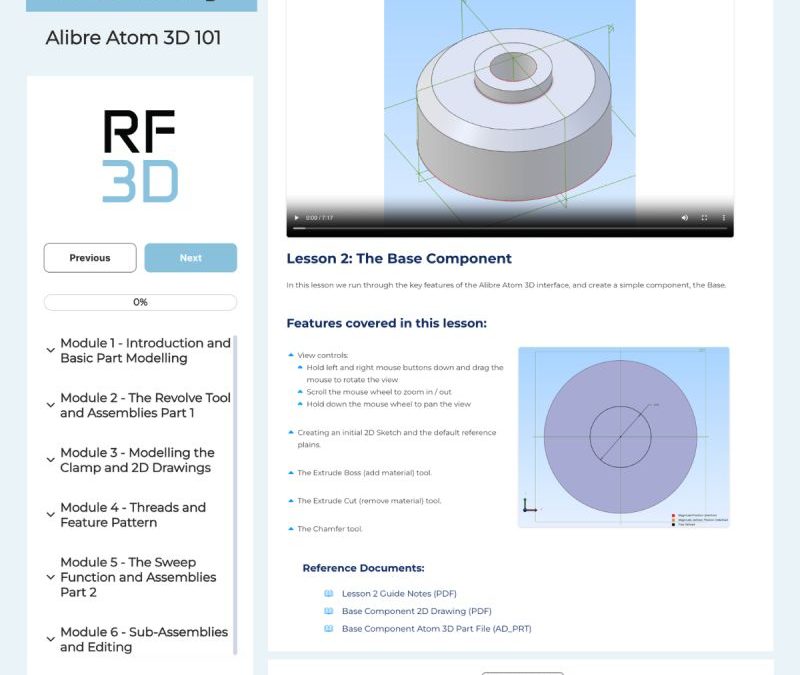 Alibre Atom 3D 101 Training Course